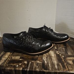 Men's Stacy Adams Black Snakeskin  Oxfords